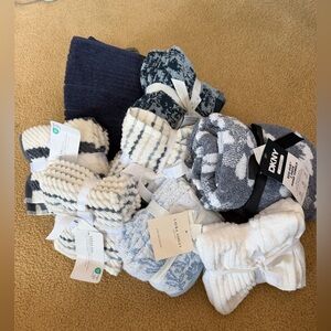 DKNY Bath Towels - Navy, White, Gray